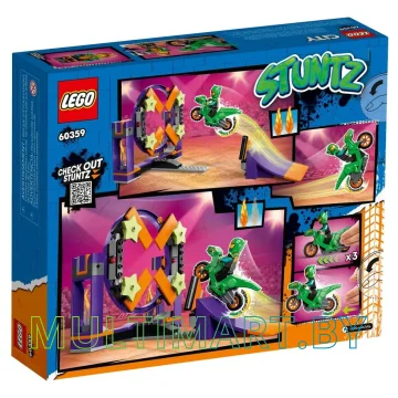Конструктор LEGO City 60359 Испытание каскадеров с трамплином и кольцом картинка 2